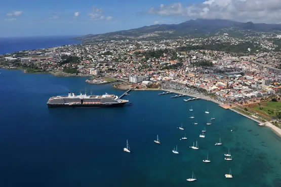 Vue du ciel de Fort de France