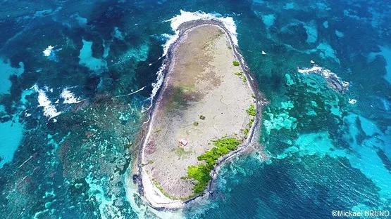 Ilet Cabrit en bateau sur l'île de la Martinique