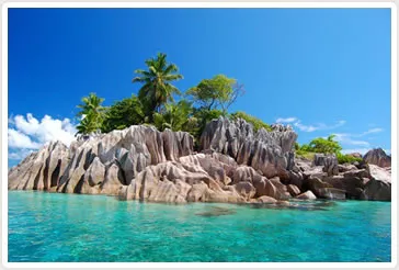 Rochers en granit à Praslin