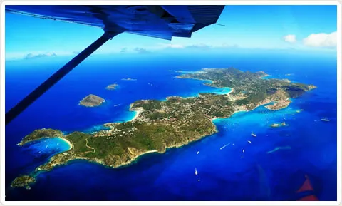 St. Barth's from the sky