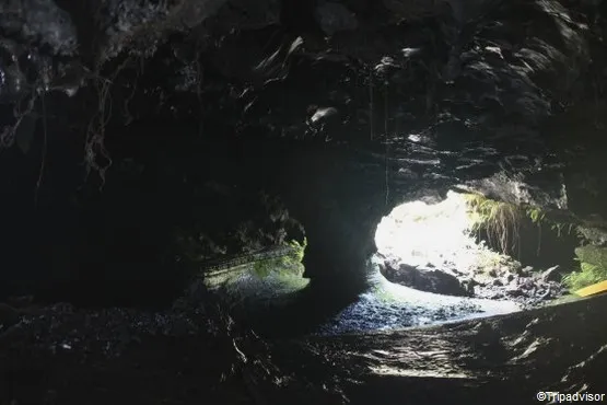tunnel de lave à Sainte-Rose