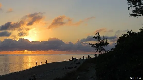 coucher de soleil la Saline les bains