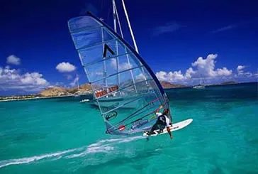 Plance à voile à Orient Bay